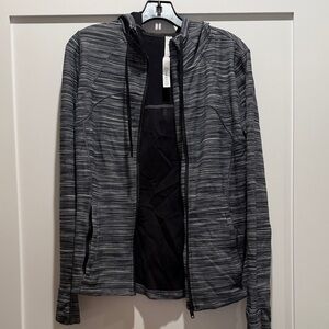 lululemon athletica Define Black and white Zip Hoodie with Subtle Texture